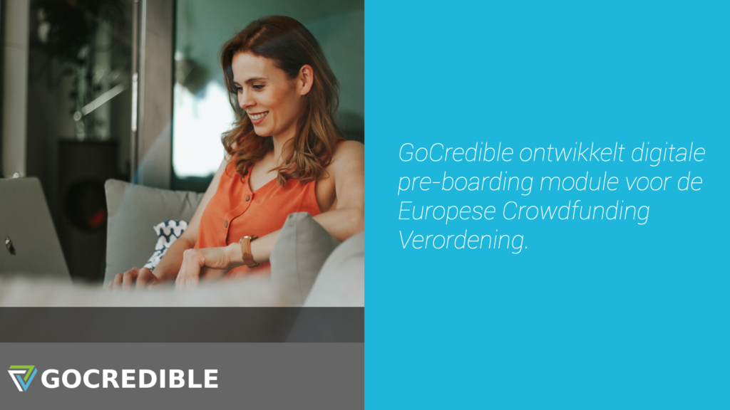 module crowdfunding gocredible laptop vrouw pre-boarding